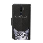 For OPPO A9 (2020) Colored Drawing Pattern Horizontal Flip Leather Case with Holder & Card Slots & Wallet(Cat) - 3