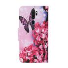 For OPPO A5 (2020) Colored Drawing Pattern Horizontal Flip Leather Case with Holder & Card Slots & Wallet(Purple Butterfly) - 3