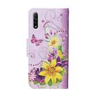 For OPPO A31 Colored Drawing Pattern Horizontal Flip Leather Case with Holder & Card Slots & Wallet(Lily) - 3