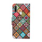 For OPPO A8 Colored Drawing Pattern Horizontal Flip Leather Case with Holder & Card Slots & Wallet(Rhombus) - 3