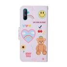 For OPPO Realme C3 Colored Drawing Pattern Horizontal Flip Leather Case with Holder & Card Slots & Wallet(Bear) - 3