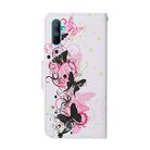 For OPPO Realme C3 Colored Drawing Pattern Horizontal Flip Leather Case with Holder & Card Slots & Wallet(Butterfly) - 3