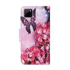 For OPPO Realme C11 Colored Drawing Pattern Horizontal Flip Leather Case with Holder & Card Slots & Wallet(Purple Butterfly) - 3