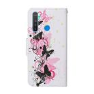 For OPPO Realme 5 Pro Colored Drawing Pattern Horizontal Flip Leather Case with Holder & Card Slots & Wallet(Butterfly) - 3