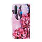 For OPPO Realme 5 Pro Colored Drawing Pattern Horizontal Flip Leather Case with Holder & Card Slots & Wallet(Purple Butterfly) - 3