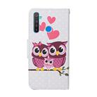 For OPPO Realme 5 Pro Colored Drawing Pattern Horizontal Flip Leather Case with Holder & Card Slots & Wallet(Owl) - 3