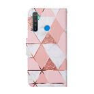 For OPPO Realme 5i Colored Drawing Pattern Horizontal Flip Leather Case with Holder & Card Slots & Wallet(Marble) - 3