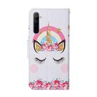 For OPPO Realme 6 Colored Drawing Pattern Horizontal Flip Leather Case with Holder & Card Slots & Wallet(Unicorn) - 3