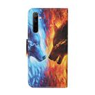 For OPPO Realme 6 Colored Drawing Pattern Horizontal Flip Leather Case with Holder & Card Slots & Wallet(Wolf) - 3