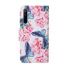 For OPPO Realme 6 Colored Drawing Pattern Horizontal Flip Leather Case with Holder & Card Slots & Wallet(Butterfly and Flowers) - 3