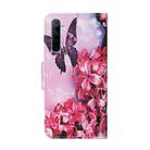 For OPPO Realme 6 Colored Drawing Pattern Horizontal Flip Leather Case with Holder & Card Slots & Wallet(Purple Butterfly) - 2