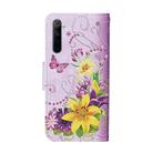 For OPPO Realme 6 Colored Drawing Pattern Horizontal Flip Leather Case with Holder & Card Slots & Wallet(Lily) - 3