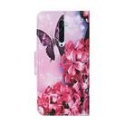 For OPPO Reno2 F Colored Drawing Pattern Horizontal Flip Leather Case with Holder & Card Slots & Wallet(Purple Butterfly) - 3