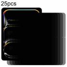 For iPad Pro 13 2024 25pcs 0.33mm 9H 2.5D Privacy Anti-glare Explosion-proof Tempered Glass Film - 1