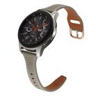 20mm T-shaped Starry Sky Style Litchi Texture Genuine Leather Watch Band(Grey) - 3