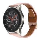 22mm T-shaped Starry Sky Style Litchi Texture Genuine Leather Watch Band(Pink) - 1