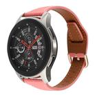 22mm T-shaped Starry Sky Style Litchi Texture Genuine Leather Watch Band(Bright Pink) - 1