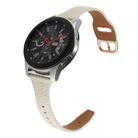 22mm T-shaped Starry Sky Style Litchi Texture Genuine Leather Watch Band(Beige) - 3
