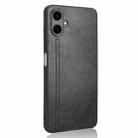 For Samsung Galaxy A06 4G Cow Pattern Sewing Back Cover Phone Case(Black) - 3