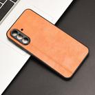For Samsung Galaxy A56 5G Cow Pattern Sewing Back Cover Phone Case(Yellow) - 2