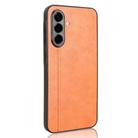 For Samsung Galaxy A56 5G Cow Pattern Sewing Back Cover Phone Case(Yellow) - 3