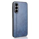 For Samsung Galaxy A56 5G Cow Pattern Sewing Back Cover Phone Case(Blue) - 3
