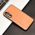 For Samsung Galaxy A36 5G Cow Pattern Sewing Card Bag Phone Case(Orange) - 2