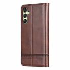 For Samsung Galaxy A16 5G AZNS Magnetic Calf Texture Flip Leather Phone Case(Dark Brown) - 3