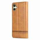 For Samsung Galaxy A06 4G AZNS Magnetic Calf Texture Flip Leather Phone Case(Light Brown) - 3