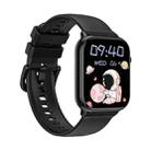 HD15 1.75 inch Silicone Strap IP68 Waterproof Smart Watch, Support Sedentary Reminder / Sleep Monitoring(Black) - 3