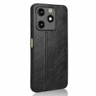 For Itel A70 Cow Pattern Sewing Back Cover Phone Case(Black) - 3