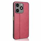 For Itel A70 Cow Pattern Sewing Back Cover Phone Case(Red) - 3