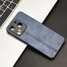 For Itel A70 Cow Pattern Sewing Back Cover Phone Case(Blue) - 2