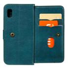 For Samsung Galaxy A10e Multifunctional Magnetic Copper Buckle Horizontal Flip Solid Color Leather Case with 10 Card Slots & Wallet & Holder & Photo Frame(Dark Green) - 8