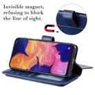 For Samsung Galaxy A10e Multifunctional Magnetic Copper Buckle Horizontal Flip Solid Color Leather Case with 10 Card Slots & Wallet & Holder & Photo Frame(Purple) - 6