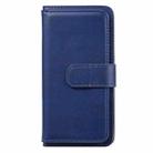 For Samsung Galaxy A20e Multifunctional Magnetic Copper Buckle Horizontal Flip Solid Color Leather Case with 10 Card Slots & Wallet & Holder & Photo Frame(Dark Blue) - 2