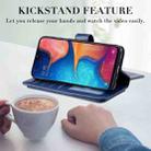 For Samsung Galaxy A20e Multifunctional Magnetic Copper Buckle Horizontal Flip Solid Color Leather Case with 10 Card Slots & Wallet & Holder & Photo Frame(Dark Blue) - 3