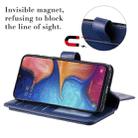 For Samsung Galaxy A20e Multifunctional Magnetic Copper Buckle Horizontal Flip Solid Color Leather Case with 10 Card Slots & Wallet & Holder & Photo Frame(Dark Blue) - 6