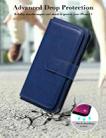 For Samsung Galaxy A20e Multifunctional Magnetic Copper Buckle Horizontal Flip Solid Color Leather Case with 10 Card Slots & Wallet & Holder & Photo Frame(Dark Blue) - 7