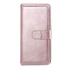 For Samsung Galaxy A21 Multifunctional Magnetic Copper Buckle Horizontal Flip Solid Color Leather Case with 10 Card Slots & Wallet & Holder & Photo Frame(Rose Gold) - 1