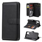 For Samsung Galaxy A21s Multifunctional Magnetic Copper Buckle Horizontal Flip Solid Color Leather Case with 10 Card Slots & Wallet & Holder & Photo Frame(Black) - 1