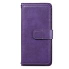 For Samsung Galaxy A21s Multifunctional Magnetic Copper Buckle Horizontal Flip Solid Color Leather Case with 10 Card Slots & Wallet & Holder & Photo Frame(Purple) - 2