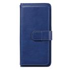 For Samsung Galaxy A21s Multifunctional Magnetic Copper Buckle Horizontal Flip Solid Color Leather Case with 10 Card Slots & Wallet & Holder & Photo Frame(Dark Blue) - 2