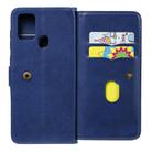 For Samsung Galaxy A21s Multifunctional Magnetic Copper Buckle Horizontal Flip Solid Color Leather Case with 10 Card Slots & Wallet & Holder & Photo Frame(Dark Blue) - 8