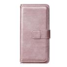 For Samsung Galaxy A21s Multifunctional Magnetic Copper Buckle Horizontal Flip Solid Color Leather Case with 10 Card Slots & Wallet & Holder & Photo Frame(Rose Gold) - 2