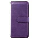 For Samsung Galaxy A31 / A315 Multifunctional Magnetic Copper Buckle Horizontal Flip Solid Color Leather Case with 10 Card Slots & Wallet & Holder & Photo Frame(Purple) - 2
