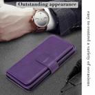 For Samsung Galaxy A31 / A315 Multifunctional Magnetic Copper Buckle Horizontal Flip Solid Color Leather Case with 10 Card Slots & Wallet & Holder & Photo Frame(Purple) - 4
