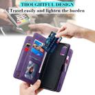For Samsung Galaxy A31 / A315 Multifunctional Magnetic Copper Buckle Horizontal Flip Solid Color Leather Case with 10 Card Slots & Wallet & Holder & Photo Frame(Purple) - 5