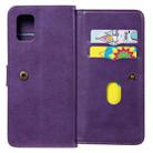 For Samsung Galaxy A31 / A315 Multifunctional Magnetic Copper Buckle Horizontal Flip Solid Color Leather Case with 10 Card Slots & Wallet & Holder & Photo Frame(Purple) - 8