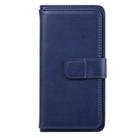 For Samsung Galaxy A41 Multifunctional Magnetic Copper Buckle Horizontal Flip Solid Color Leather Case with 10 Card Slots & Wallet & Holder & Photo Frame(Dark Blue) - 1